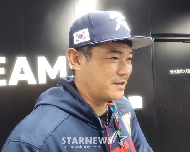 5일 체코전을 마친 노경은. /사진=박수진 기자