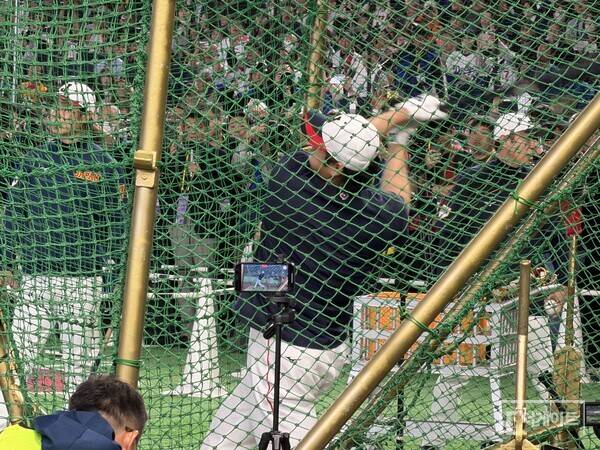 경기전 프리배팅에 나선 오타니(사진=더게이트 배지헌 기자)