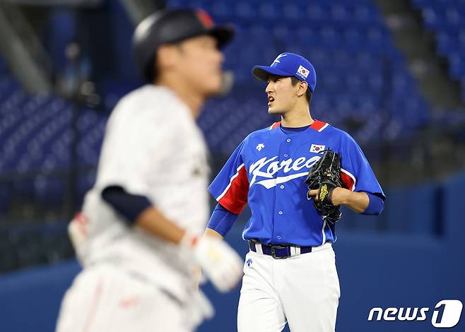 2020 도쿄 올림픽 일본전에 등판했던 고영표. 2021.8.4 ⓒ 뉴스1 이재명 기자