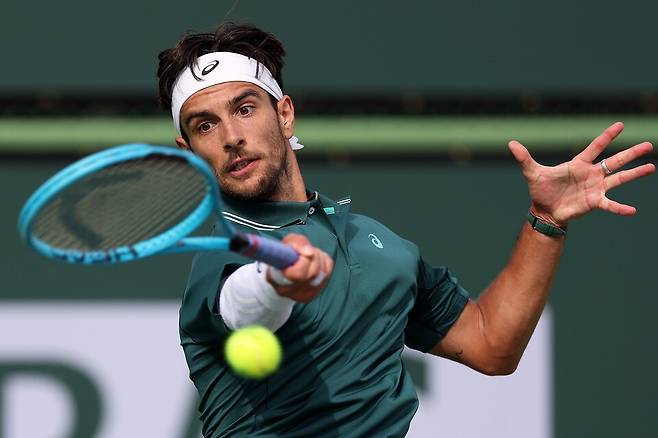 한 달 만의 복귀전에서 패배한 무제티 / 게티이미지코리아