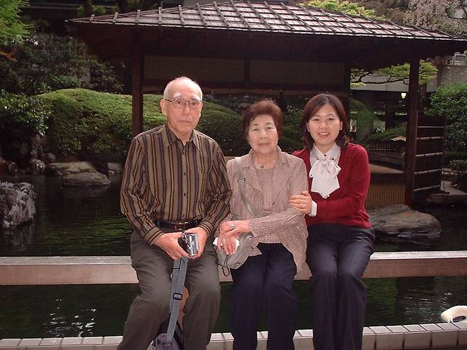 2008년 4월19일 하마다 시게타카(왼쪽부터), 하마다 요시에, 양향자. 사진 양향자 국민의힘 최고위원