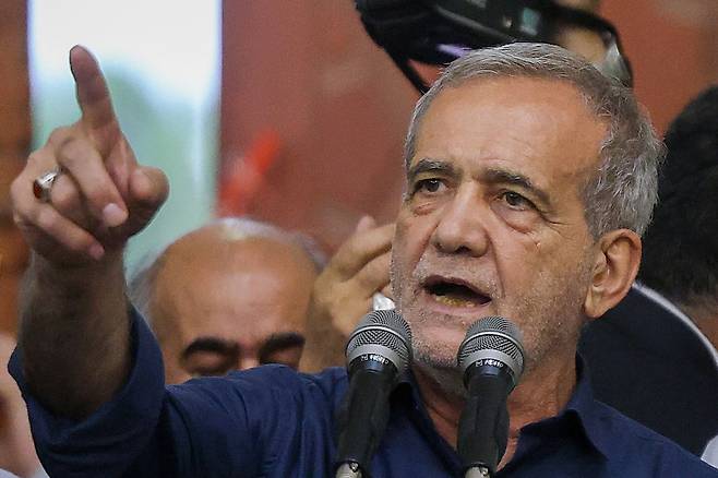 마수드 페제시키안 이란 대통령. 연합뉴스