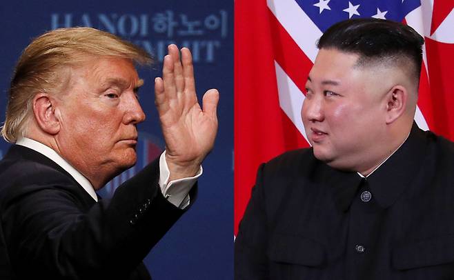 2019년 하노이 북미 정상회담 당시 도널드 트럼프 미국 대통령과 김정은 노동당 총비서. /뉴스1