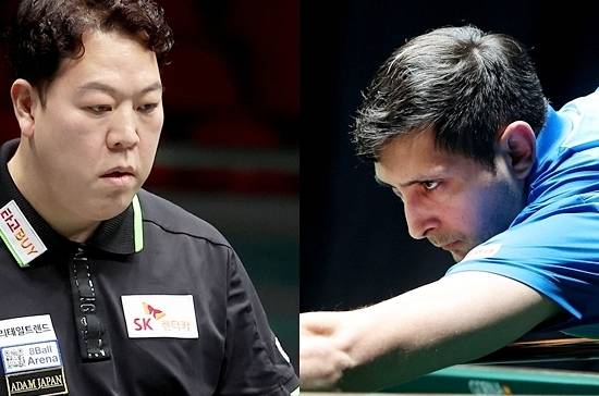 7일 제주시 한라체육관에서 열린 PBA월드챔피언십 조별리그 첫날 강호들이 몰린 E조에서 강동궁과 마르티네스가 승리를 거두고 승자전에서 맞붙게 됐다. (사진=PBA)