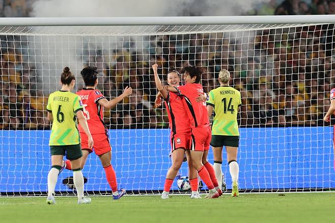 [서울=뉴시스]여자축구, 호주와 3-3 무승부. (사진=대한축구협회 제공)