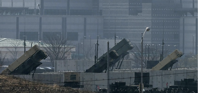 평택시 캠프 험프리스에 배치된 패트리엇 미사일. 연합뉴스