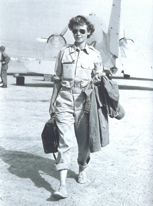 한국전쟁 취재 당시의 마거리트 히긴스 모습. /인천시립박물관 제공