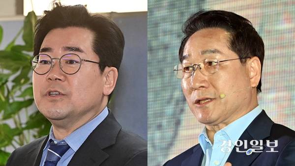 민주당 박찬대 국회의원, 국민의힘 유정복 인천시장. /경인일보DB
