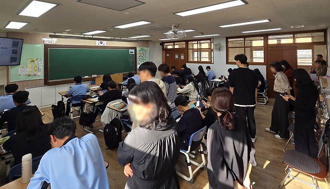 ▲ 능동중학교가 공개 영어 수업을 진행하고 있다./사진제공=능동중학교