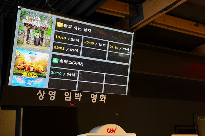 영화 왕과 사는 남자의 대구 지역 주말 관객 수는 꾸준히 늘고 있다. 사진은 지난 6일 방문한 CGV 대구한일 모습. 정수민기자 jsmean@yeongnam.com