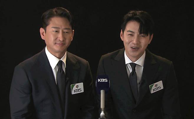 (박용택(왼쪽), 이대형 KBS 야구해설위원 | 사진=KBS)