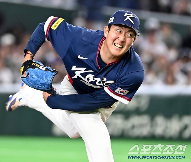 한국 대표팀 좌완 손주영이 9일 저녁 7시 호주를 상대로 선발등판한다. 도쿄(일본)=허상욱 기자wook@sportschosun.com