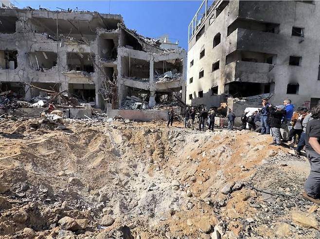 이스라엘의 유네스코 세계유산 ‘화이트 시티’는 1일(현지 시간) 이란 미사일 공격으로 최소 2개 이상의 건물이 파괴됐다. 사진 출처 바우하우스센터 인스타그램