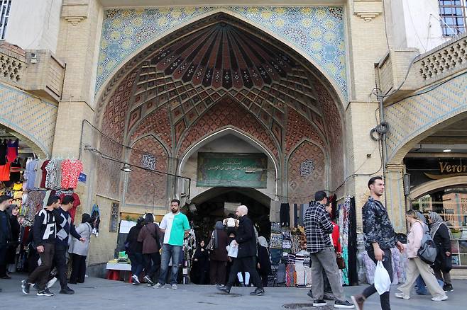 이란 국가유산 ‘그랜드 바자르’. 테헤란=신화 뉴시스