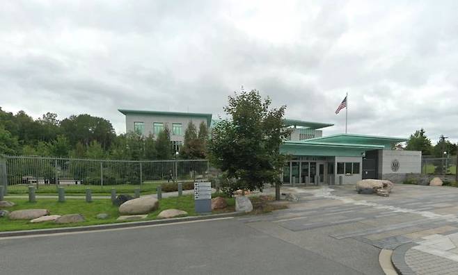 [서울=뉴시스] 노르웨이 오슬로 주재 미국 대사관 (사진 출처: 구글 맵) 2026.03.08. *재판매 및 DB 금지