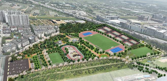 '계양꽃마루 부지내 체육단지 조성사업' 조감도.