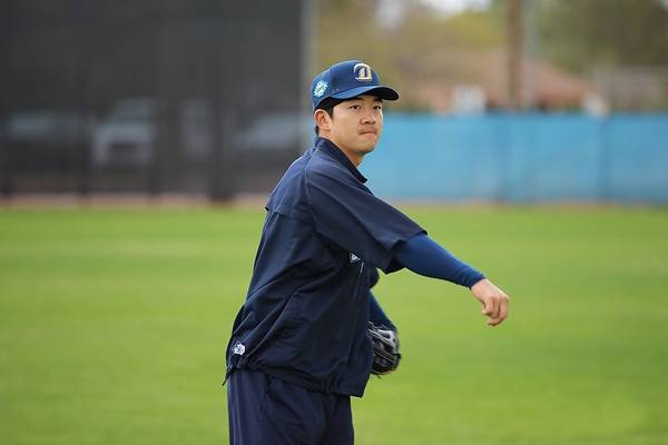 NC 외야수 오장한이 미국 애리조나주 투손에서 열린 전지훈련에서 훈련을 하고 있다. /NC 다이노스