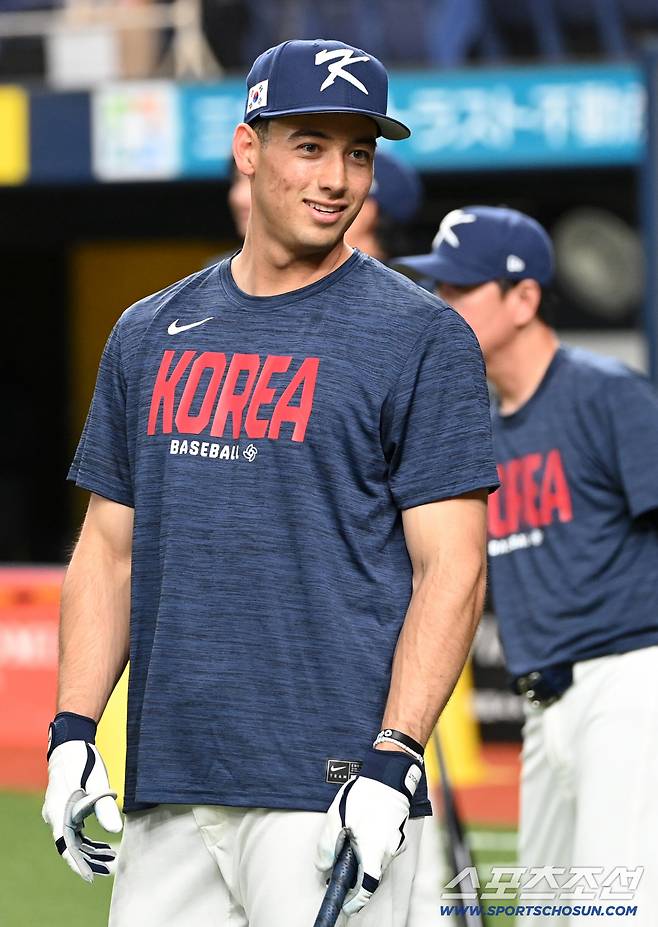 2일 일본 오사카 교세라돔에서 열린 WBC(월드베이스볼클래식) 한국 대표팀과 한신 타이거즈의 경기, 경기 전 셰이 위트컴이 타격훈련을 하고 있다. 오사카(일본)=허상욱 기자wook@sportschosun.com/2026.03.02/
