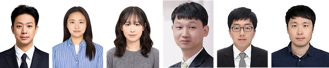 아주대 양희성 박사, 이화여대 유현진 학생, 이화여대 김예진 석사과정 졸업생, 취리히연방공과대학교 최태림 교수, 이화여대 이병훈 교수, 아주대 이인환 교수 사진(왼쪽부터). 이화여대