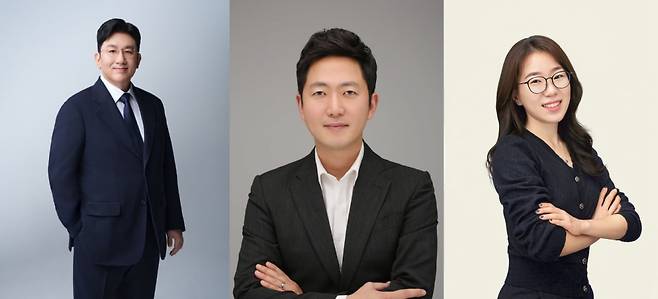 방시혁 하이브 의장, 이재상 대표이사, 오유진 하이브 쓰리식스티 사업대표 /사진=하이브 제공