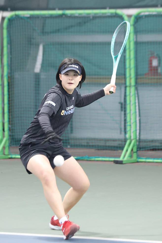 황정미의 선발전 경기 모습. 협회