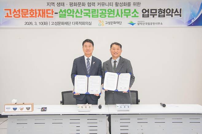 지역 생태·평화문화 커뮤니티 활성화 업무협약 [설악산국립공원사무소 제공. 재판매 및 DB 금지]