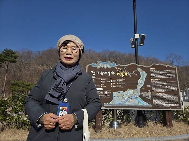 체험촌에서 만난 김필영 문화관광해설사. 전준혁기자