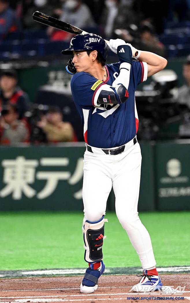9일 일본 도쿄돔에서 열린 WBC(월드베이스볼클래식) 한국과 호주의 경기, 1회초 이정후가 타격을 하고 있다. 도쿄(일본)=허상욱 기자wook@sportschosun.com/2026.03.09/