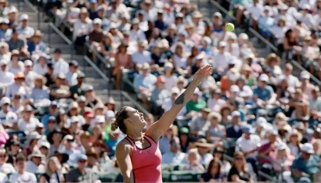 인디언 웰스 8강에 선착한 톱시드 아리나 사발렌카. 대회 홈페이지