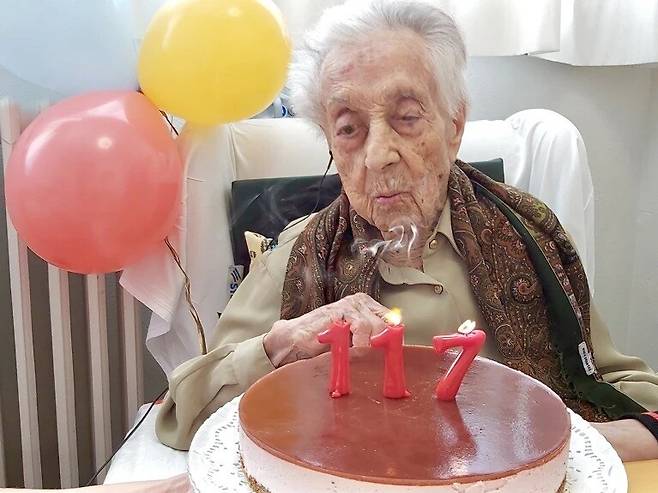 세계 최고령자로 살다 2024년 117살의 나이로 사망한 마리아 브라냐스 모레라. 퍼블릭 도메인