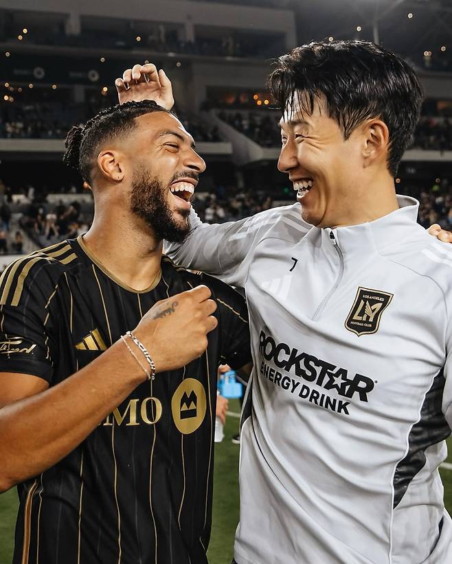 손흥민과 부앙가. 사진=LAFC SNS
