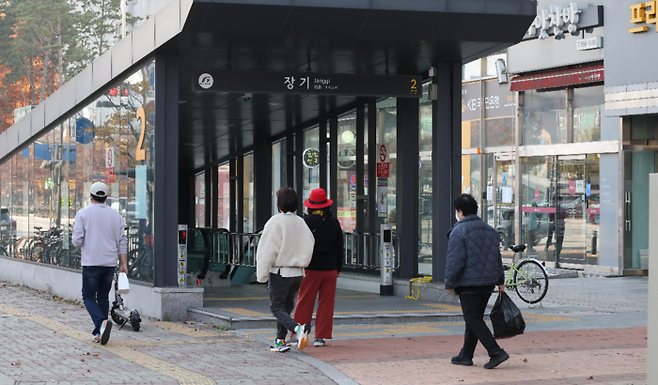 김포골드라인 장기역 [이충우 기자]