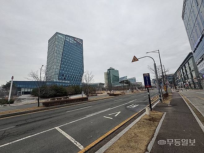 한산한 분위기의 빛가람 혁신도시. 박찬 기자