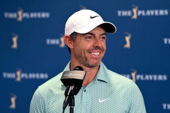 로리 매킬로이가 더 플레이어스 챔피언십 공식 기자회견에서 취재진의 질문에 답을 하고 있다. 폰테베드라비치=AFP연합뉴스