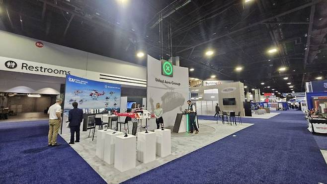 한국항공우주산업(KAI)가 지난 10일 미국 애틀랜타에서 개막한 세계 최대 회전익 항공 산업 전시회 '버티콘 2026'에 유나티이드 에어로 그룹과 공동으로 마련한 전시관 전경. KAI 제공