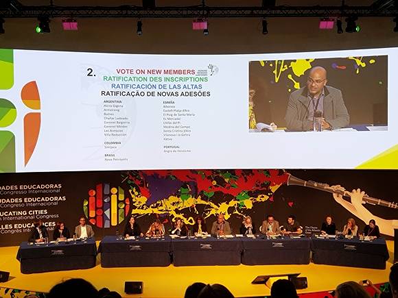 국제교육도시엽합 세계총회 모습  [사진=군산시 ]