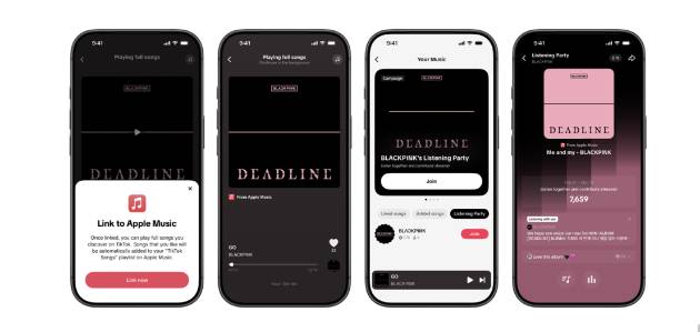 애플은 틱톡에서 발견한 음악을 앱 전환 없이 바로 감상할 수 있는 '전곡 재생하기' 기능을 애플 뮤직을 통해 출시했다. [사진=애플]
