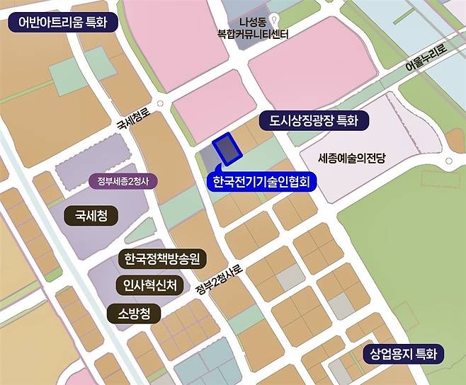 한국전기기술인협회 입주 위치도 [행복청 제공. 재판매 및 DB 금지]