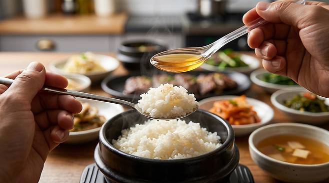 식사 전 식초 한 스푼은 혈당 폭주를 막는 가장 강력한 ‘입구 차단’ 전략이다. 게티이미지뱅크