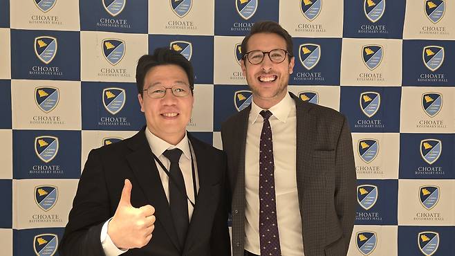 쵸트 로즈메리 홀 입학처장 제프 비튼과 김동민 이사