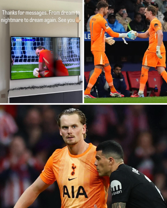 자신의 사회관계망서비스(SMS)를 통해 반등을 다짐한 킨스키 토트넘 골키퍼. 스포츠 바이블