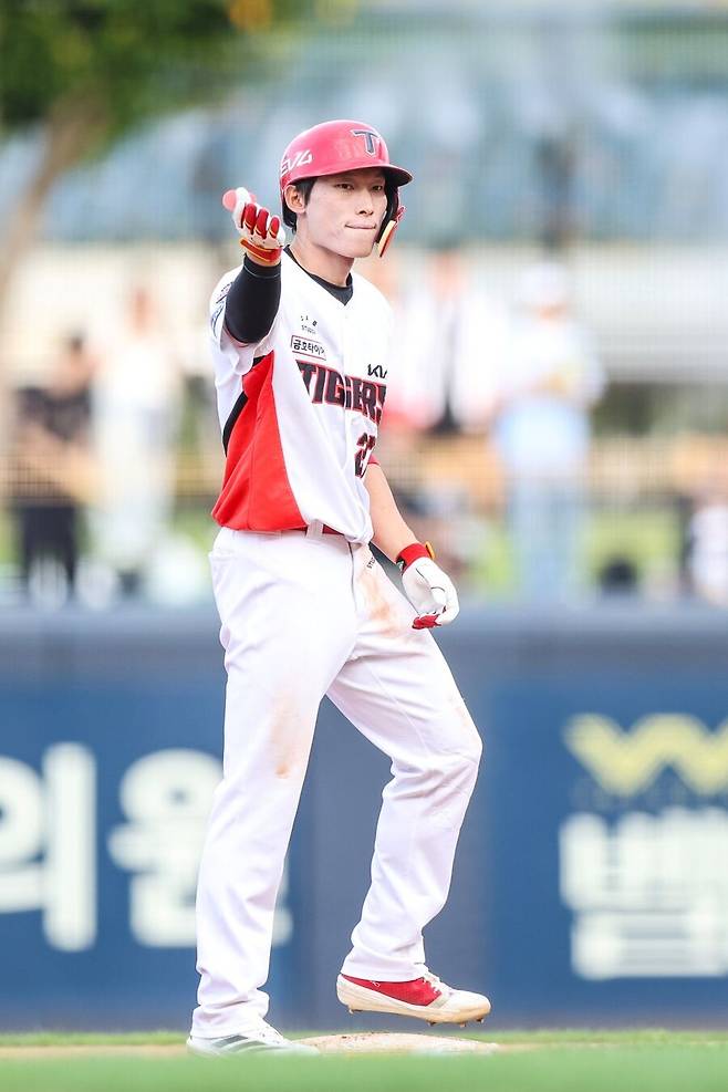 ▲ 김호령은 12일 2루타 하나를 포함해 방향성이 좋은 안타들을 만들어내며 올라오는 타격감을 알렸다 ⓒKIA타이거즈