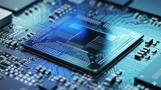 삼성전자 HBM4 고대역폭메모리 반도체 칩 클로즈업