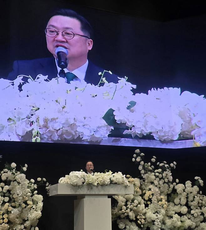 이장우 대전시장이 축사하고 있다.                                                                                                     사진 한성일 기자