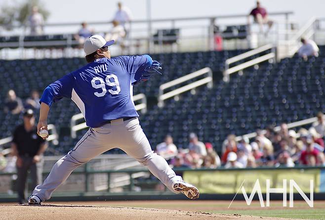 (전성기를 보냈던 LA 다저스 시절의 류현진)