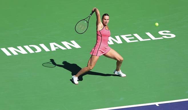 인디언 웰스 4강에 선착한 톱시드 아리나 사발렌카. 대회본부