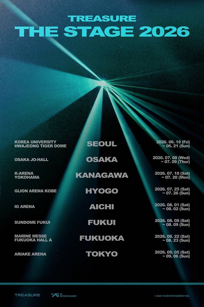 트레저, 세 번째 팬 콘서트 투어 개최 (제공: YG엔터테인먼트)