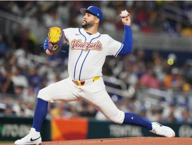 베네수엘라 대표팀으로 WBC에 출전, 호투하고 있는 헤이수스. /AP연 합뉴스