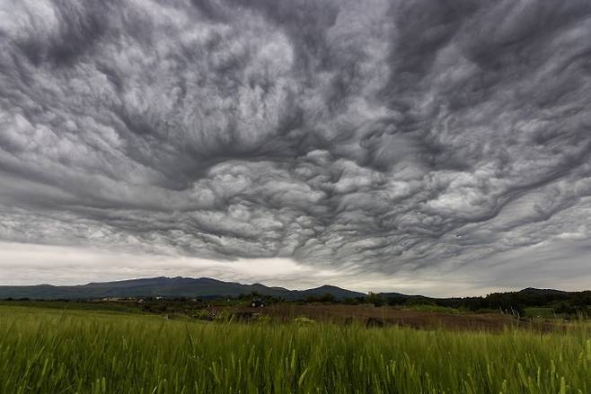 '거친 구름 물결'. 양연심/기상청 기상기후 공모전 수상작 은상