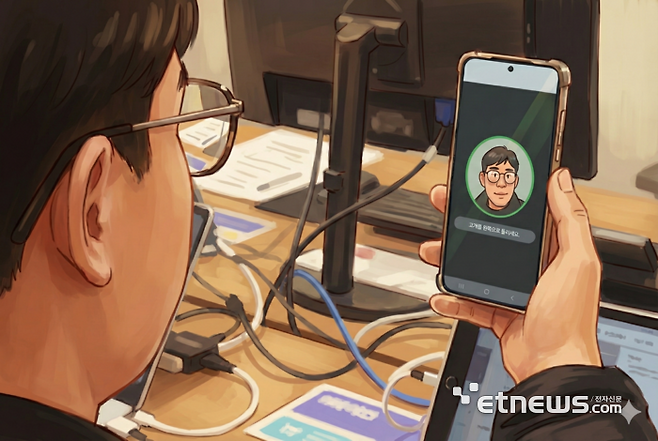 휴대폰 개통 안면인증 절차 AI 이미지